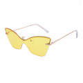 2020 Butterfly Shape Yellow Lense Metal Sunglasses